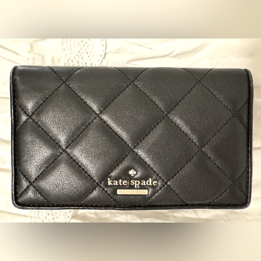 Kate Spade Quilted Black Leather Wallet